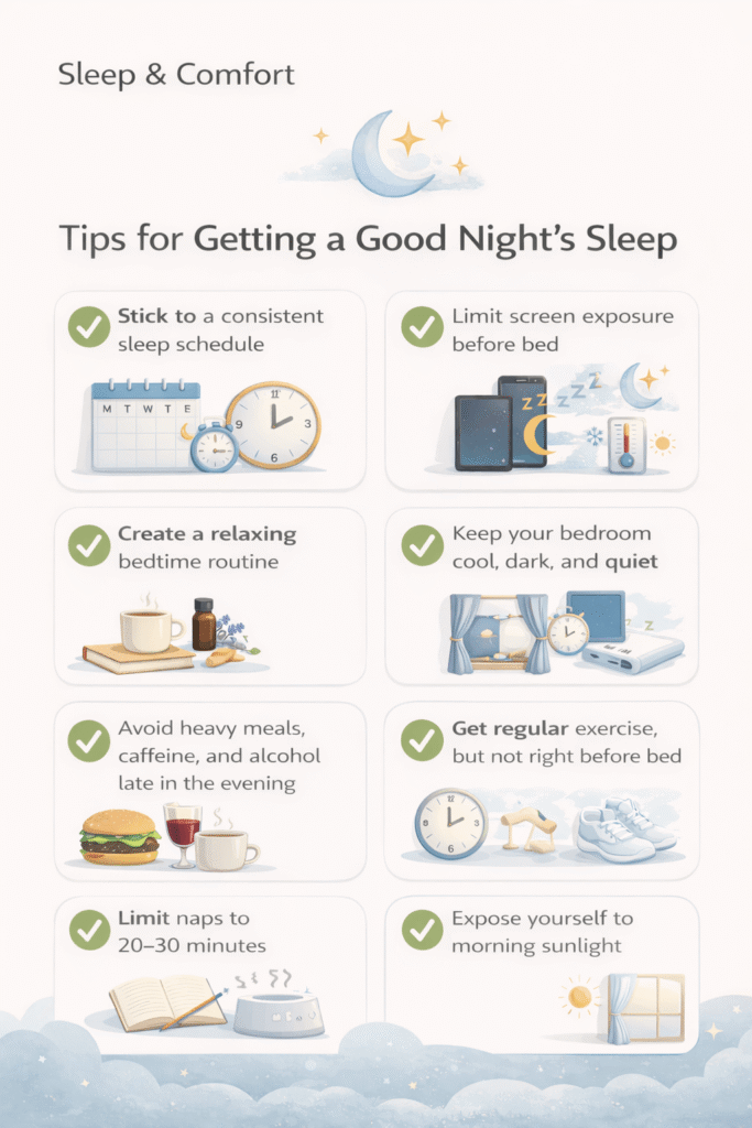 Tips for getting a good night's sleep