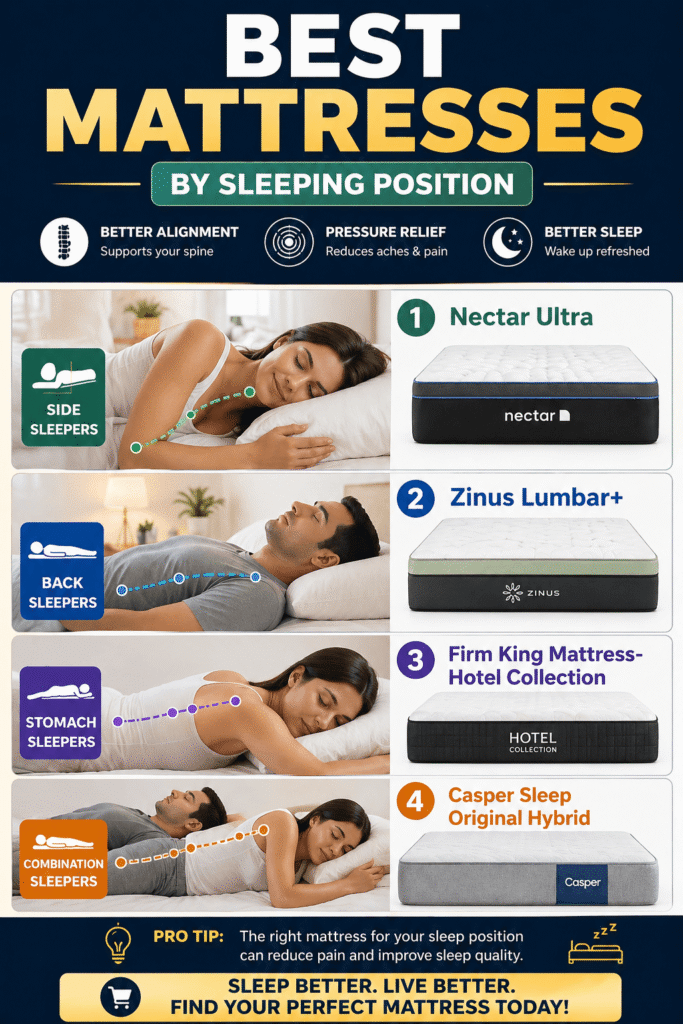 best mattresses by sleep position